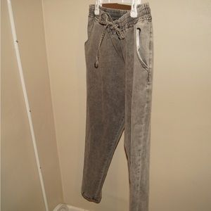 Grey Denim Jogger, Oversized Pant